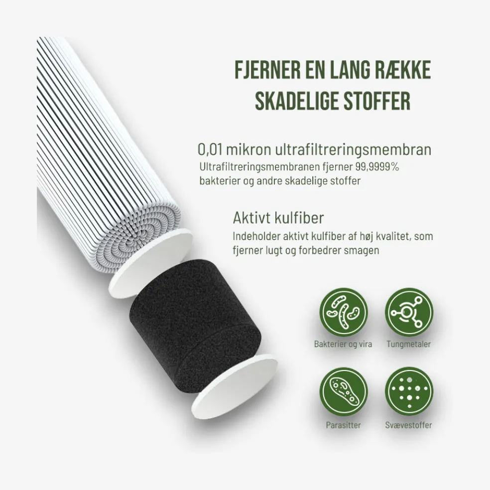 Vandfilter med drikkedunk